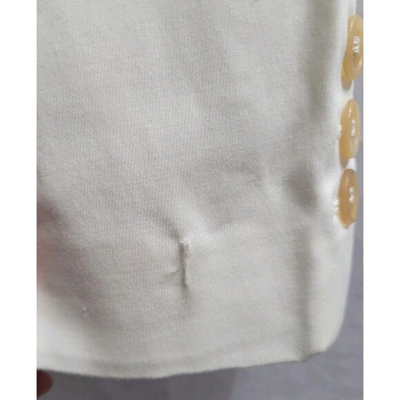 Hilfiger Collection Blazer Sz 8 White Cotton Silk Italy Runway Jacket NWT $468* - Picture 14 of 16
